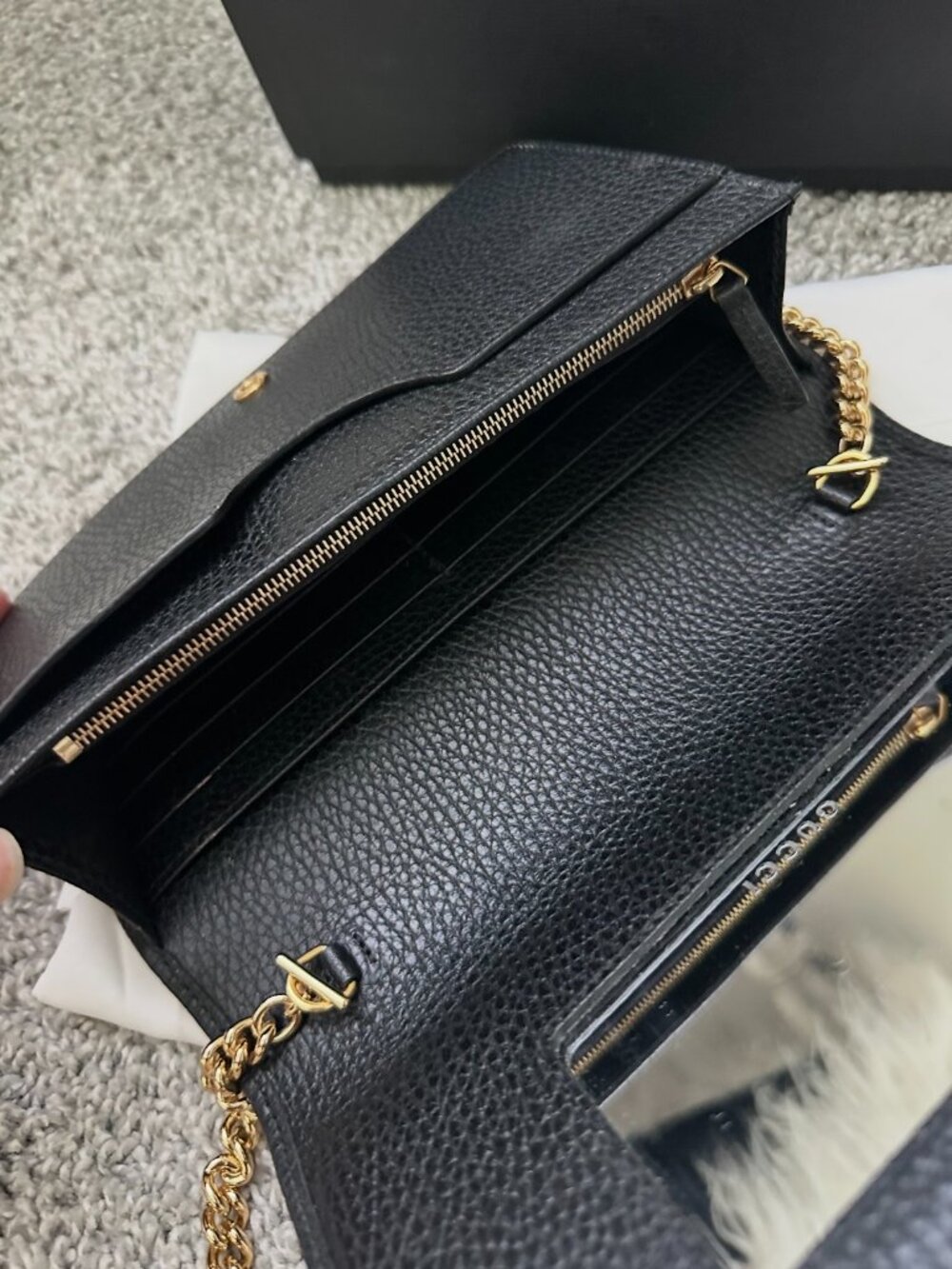 Gucci GG Marmont wallet on chain Black MSRP $1,150 - Picture 13 of 16